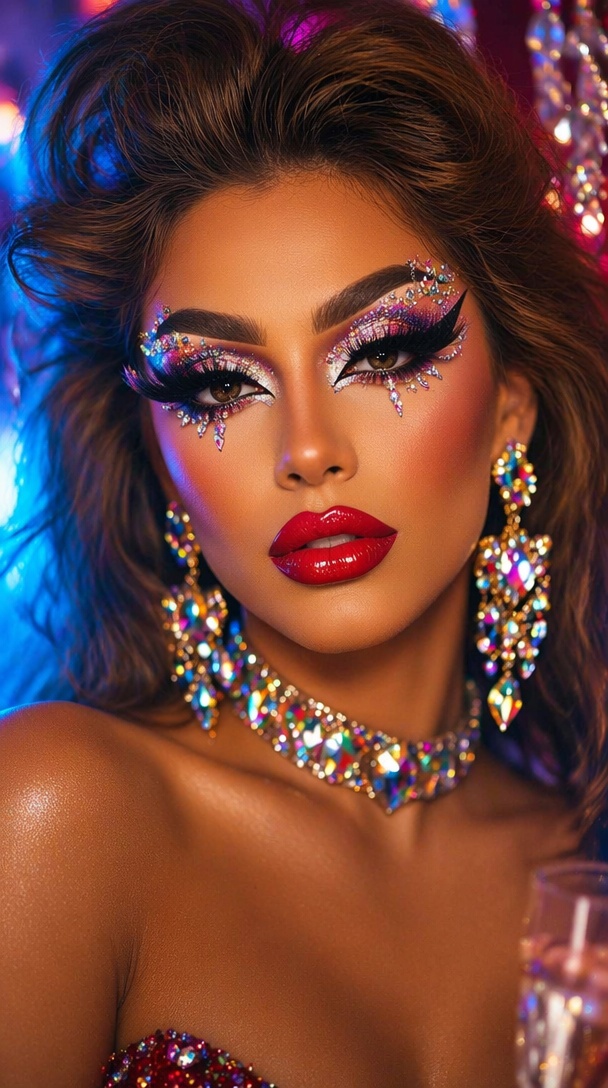 Glitter Drag Makeup