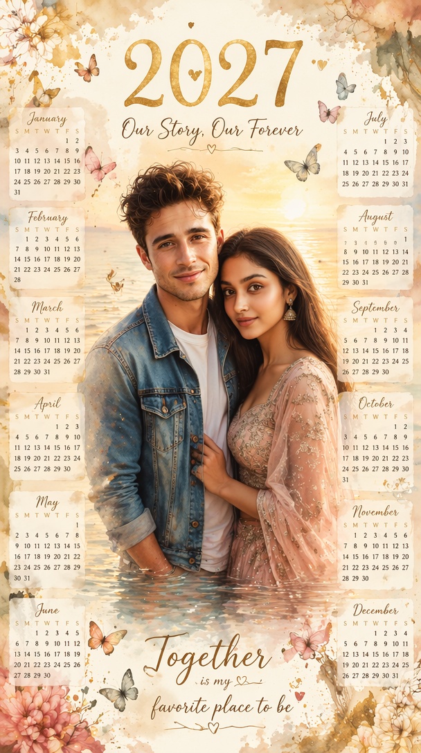 Couple Calendar Poster